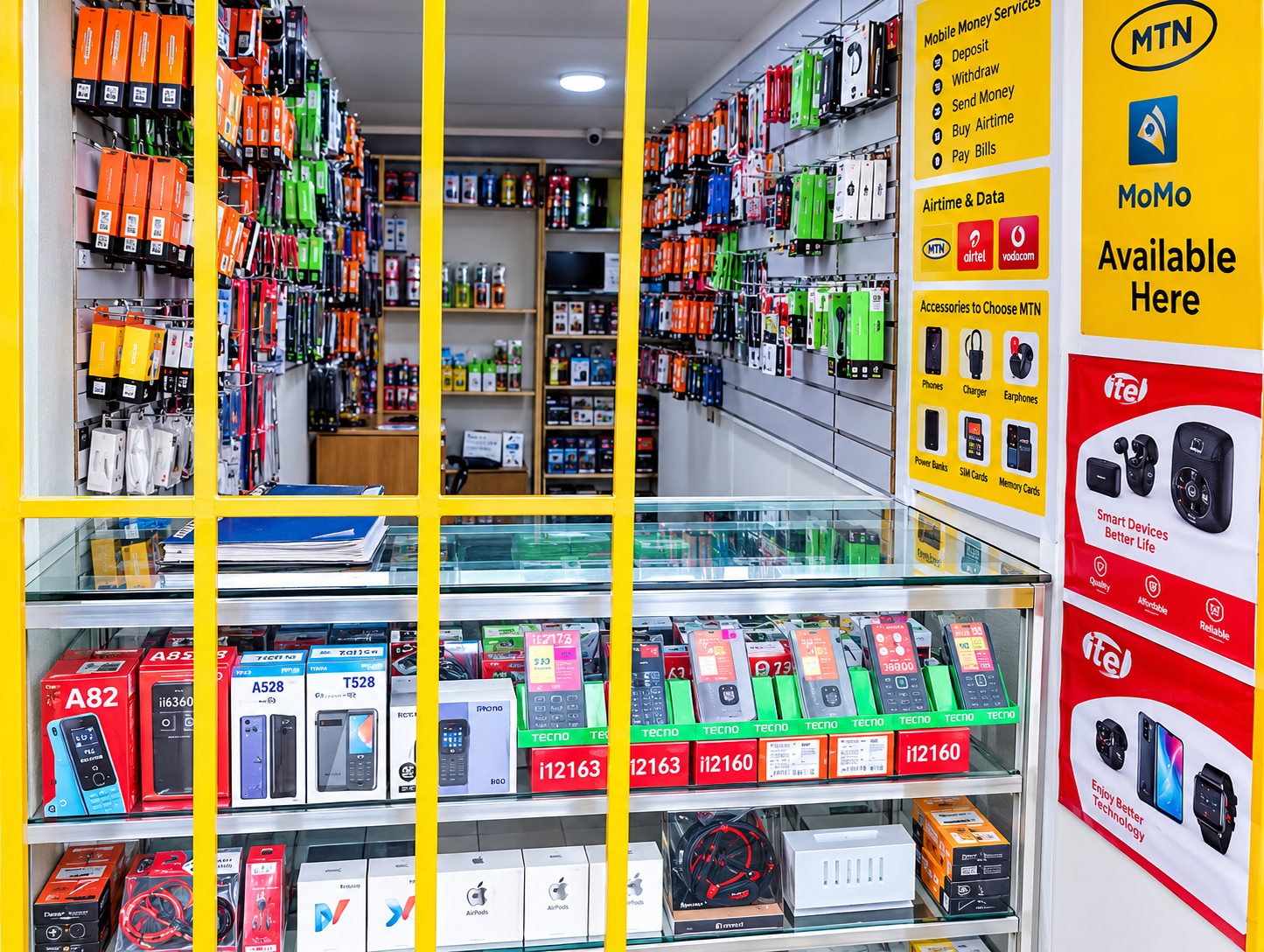 JEL phone accessories and service counter