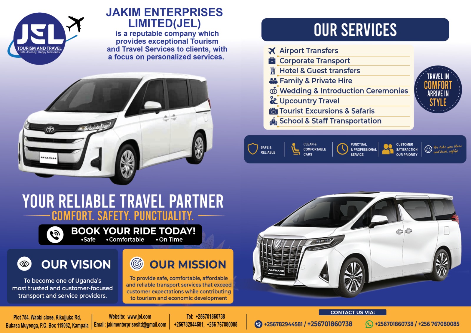 JEL Tourism and Travel official flyer